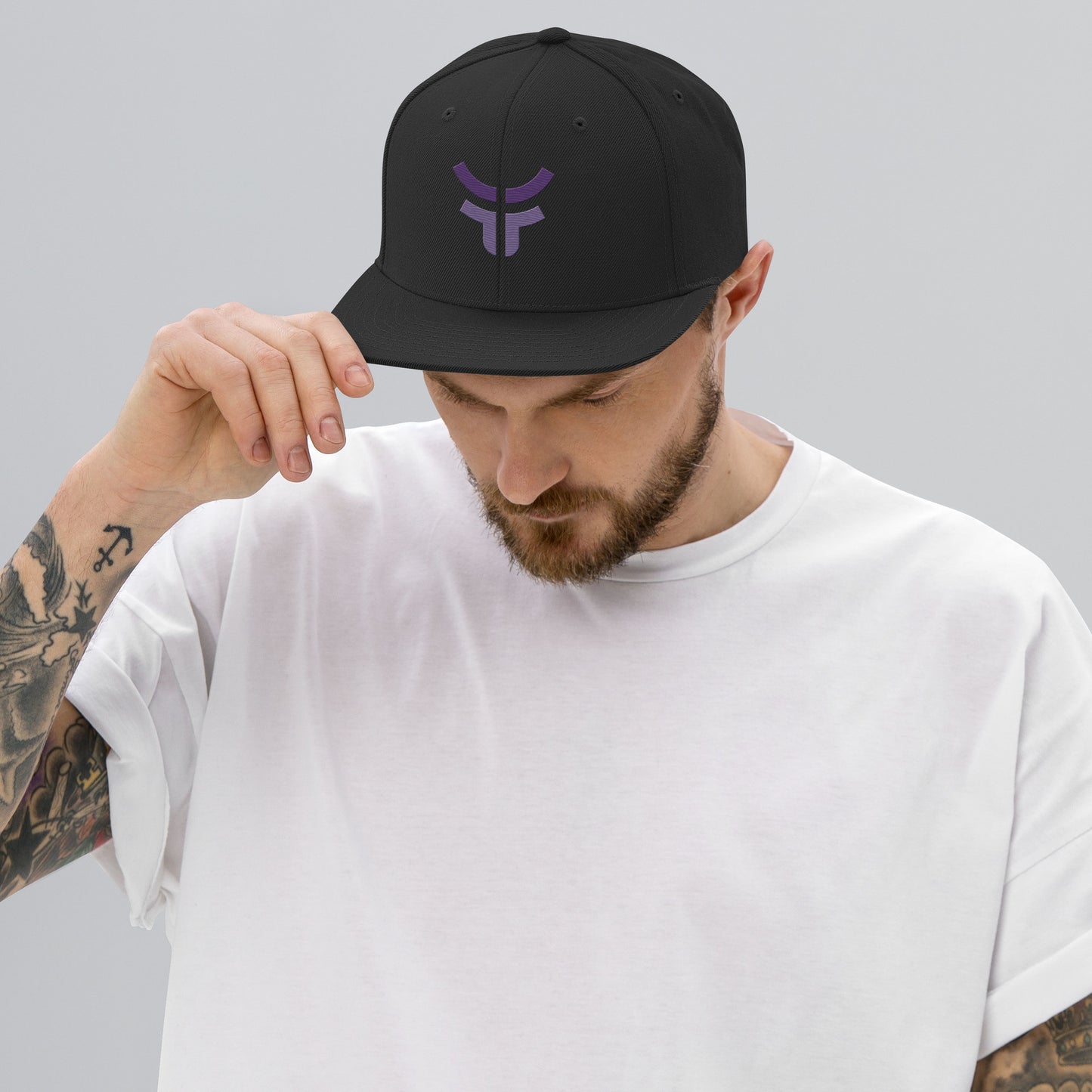 Fearless Logo Black Snapback Hat