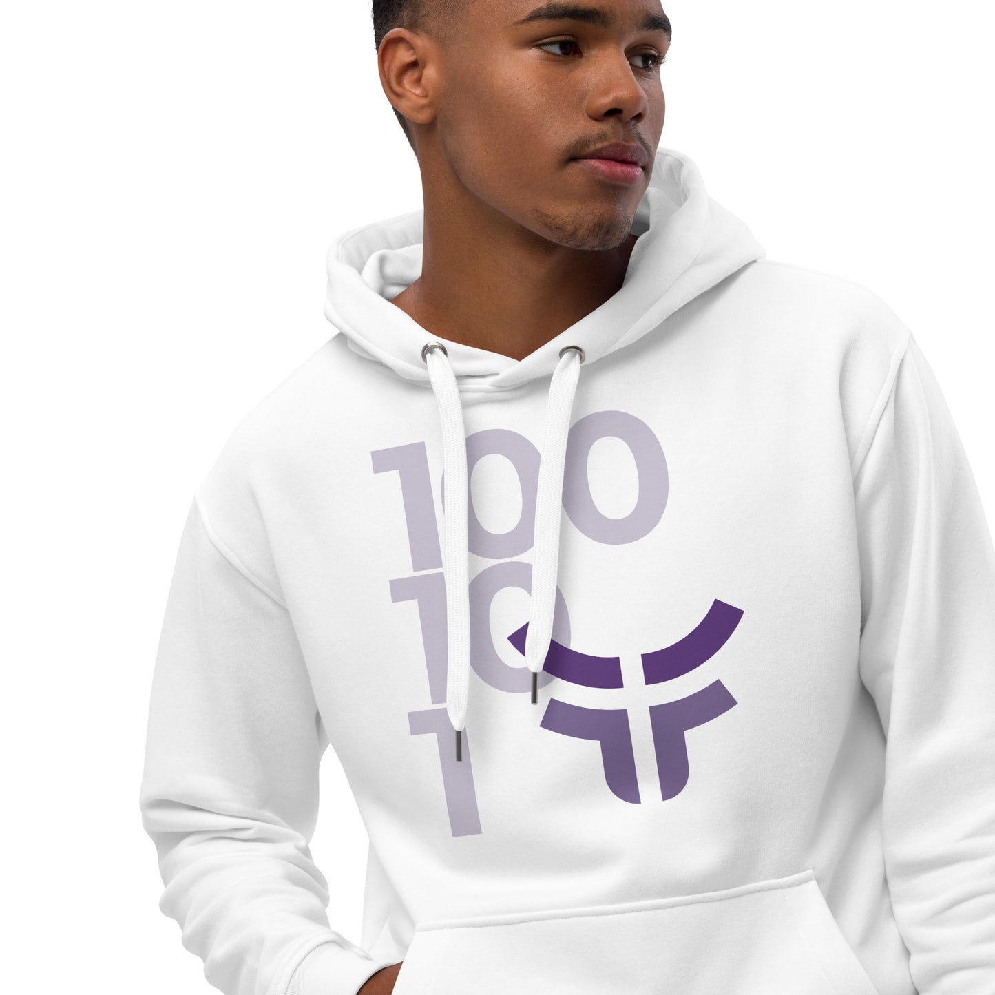 New 3.0 Logo and Fearless Logo - White Premium eco hoodie