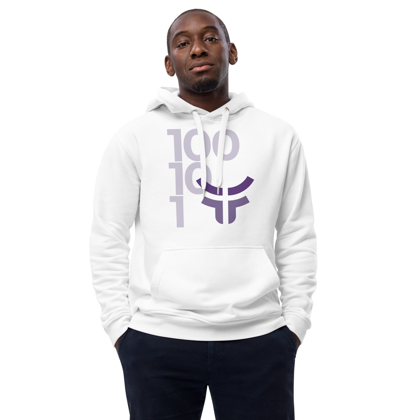 New 3.0 Logo and Fearless Logo - White Premium eco hoodie