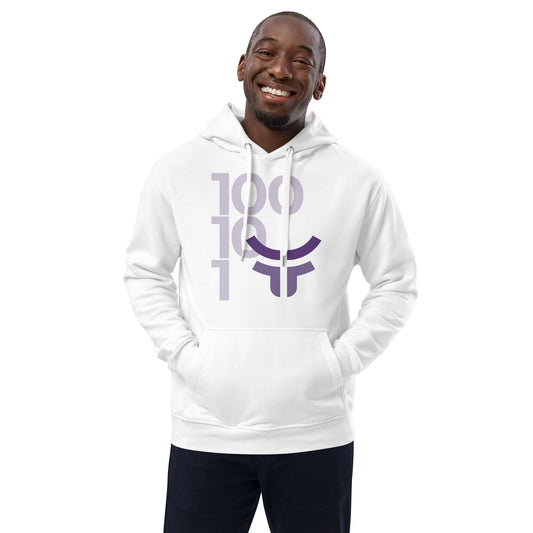New 3.0 Logo and Fearless Logo - White Premium eco hoodie