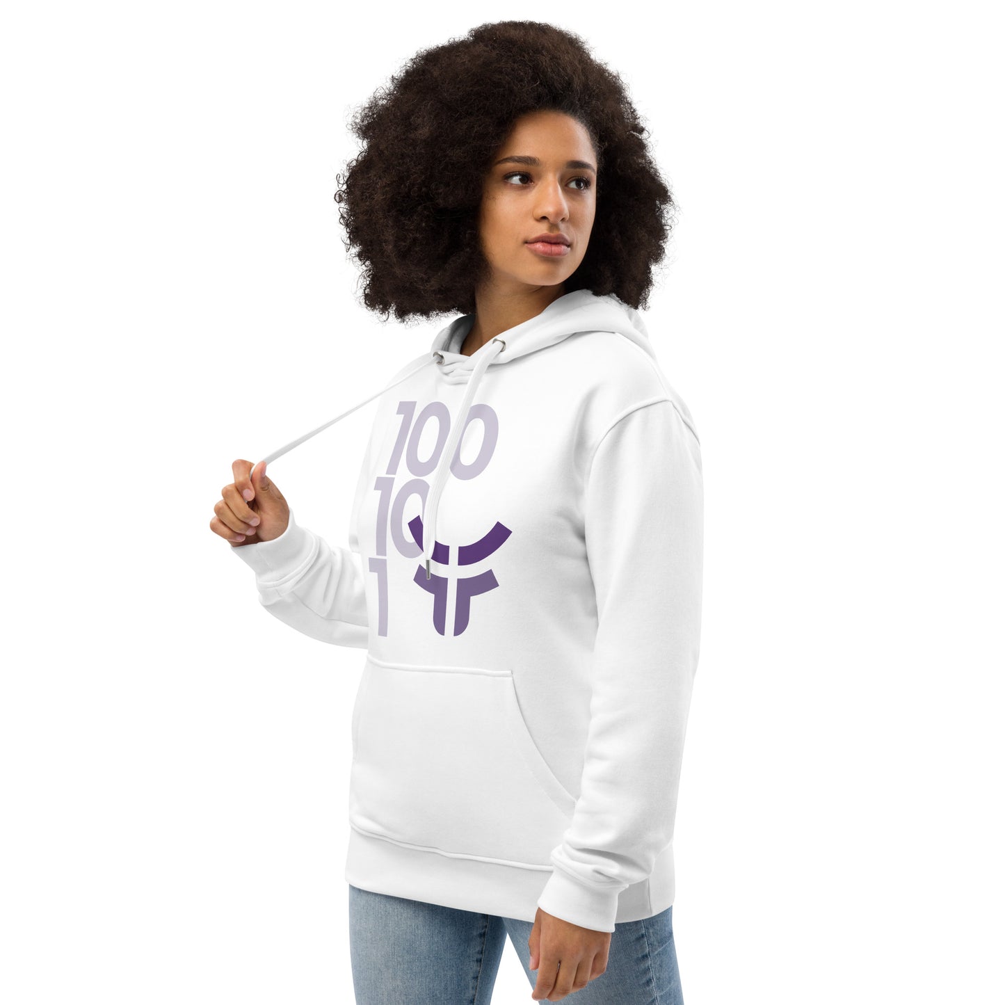 New 3.0 Logo and Fearless Logo - White Premium eco hoodie
