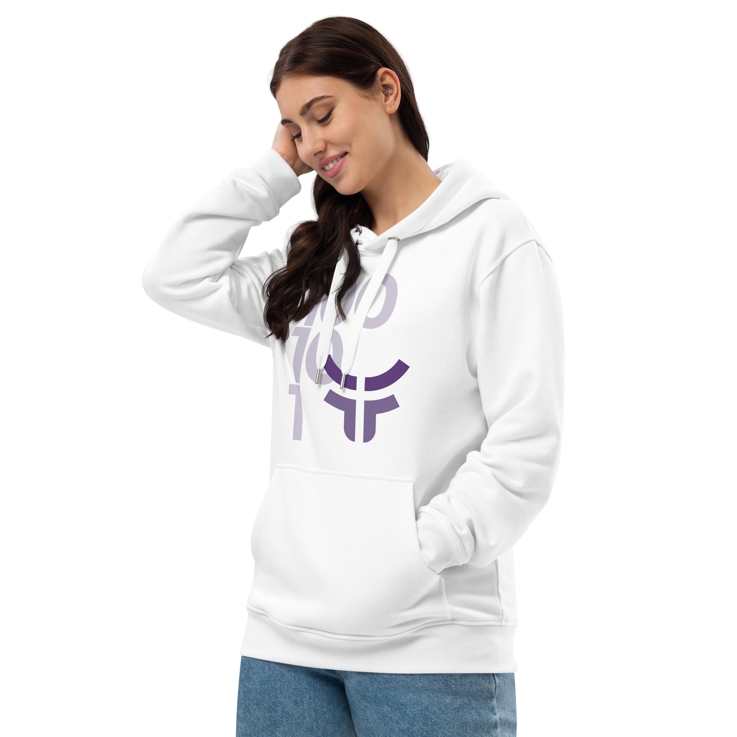 New 3.0 Logo and Fearless Logo - White Premium eco hoodie