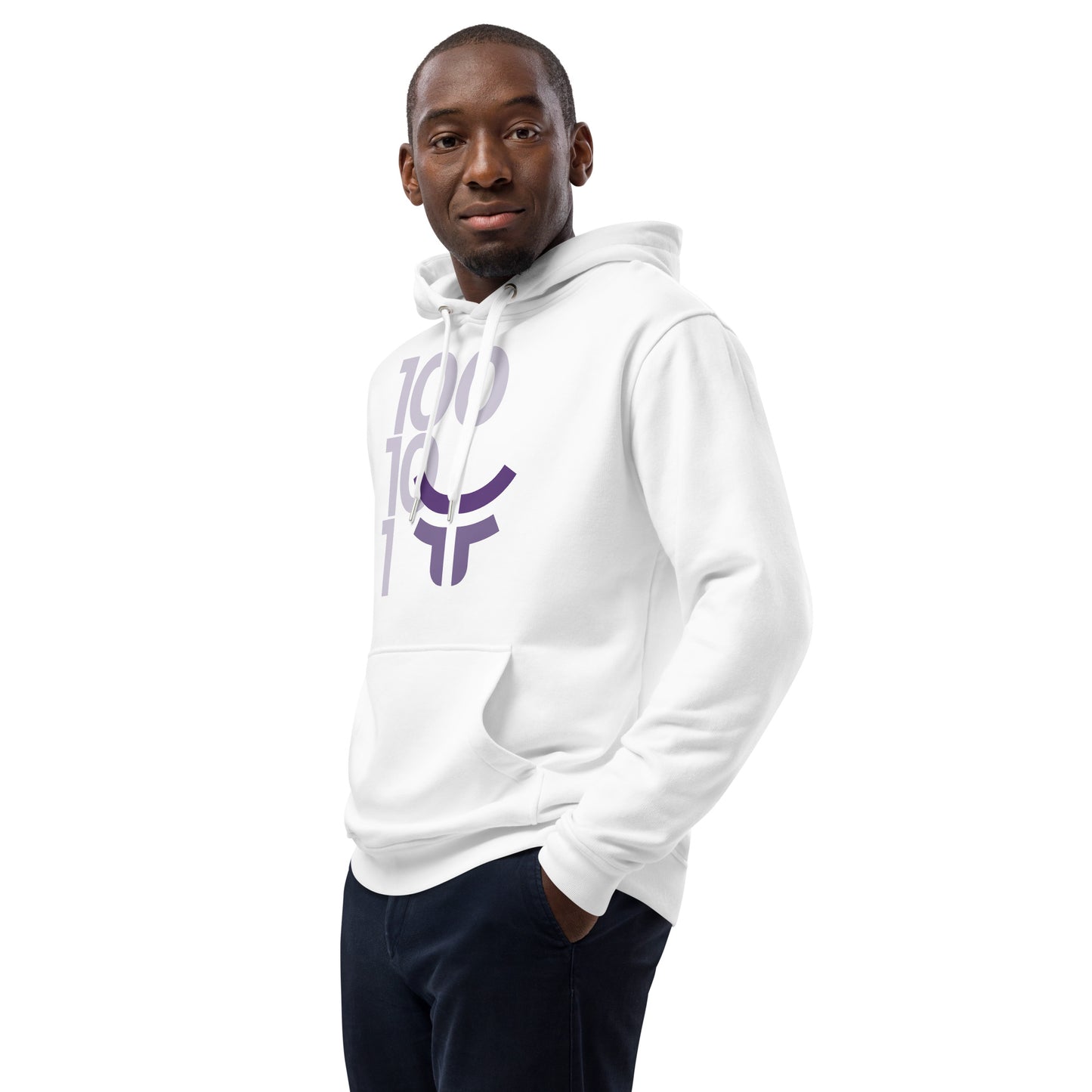 New 3.0 Logo and Fearless Logo - White Premium eco hoodie
