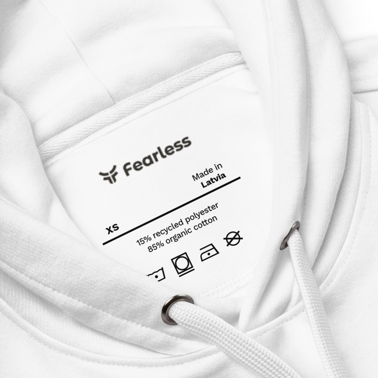 New 3.0 Logo and Fearless Logo - White Premium eco hoodie