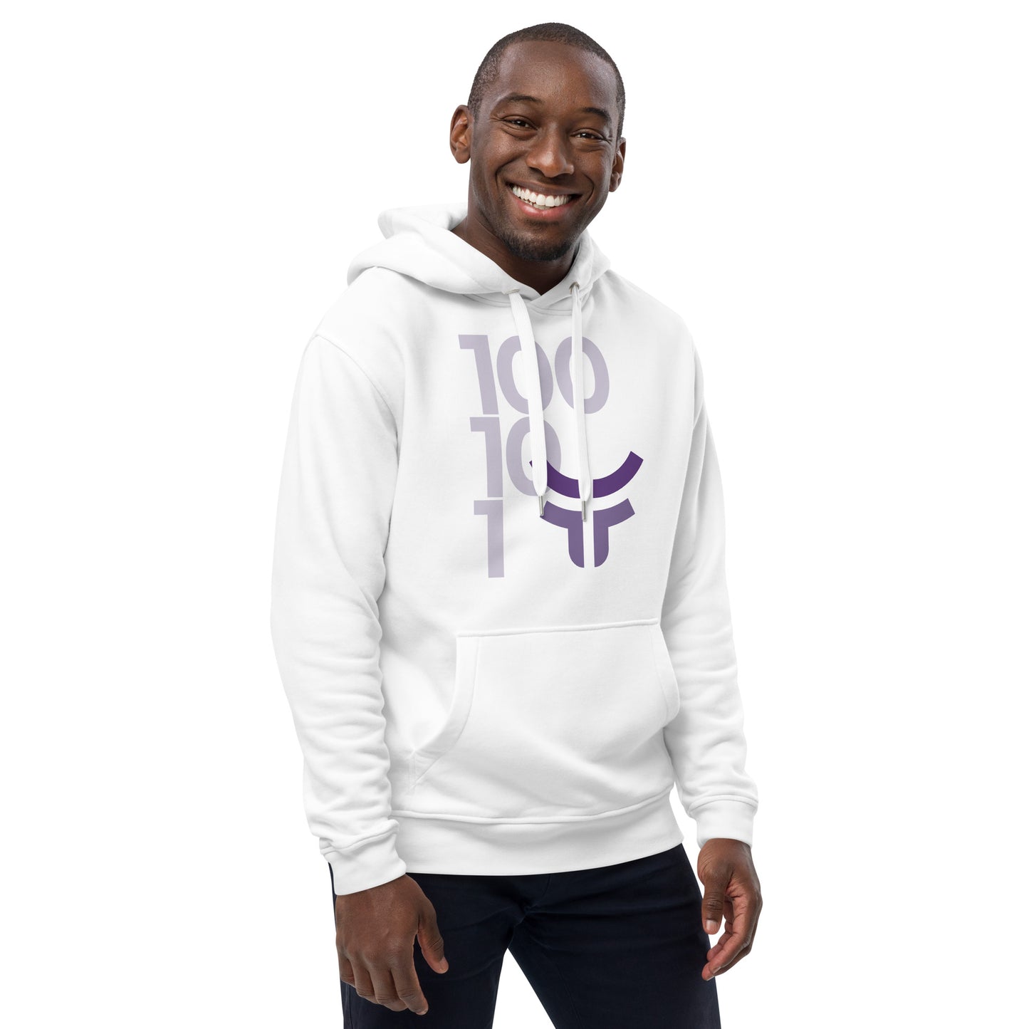 New 3.0 Logo and Fearless Logo - White Premium eco hoodie