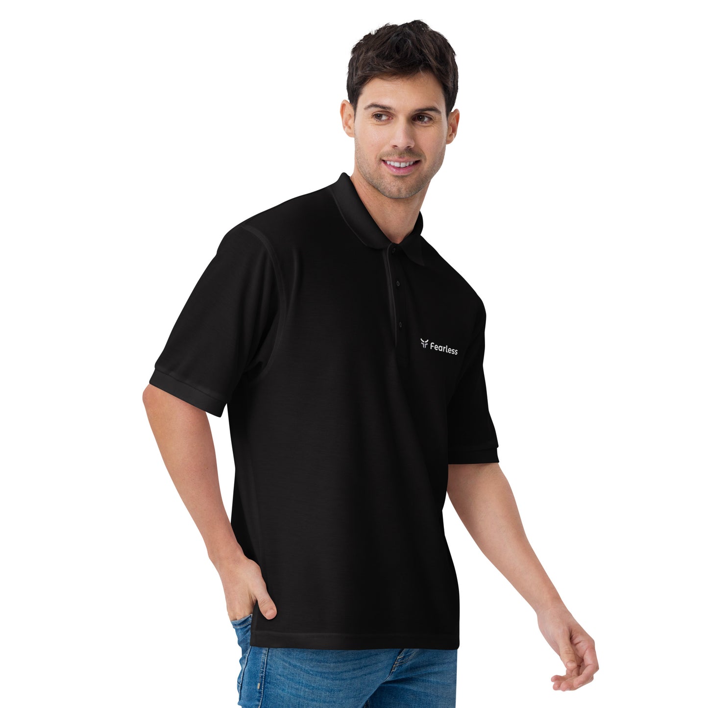 Fearless Men's Premium Polo Black Shirt