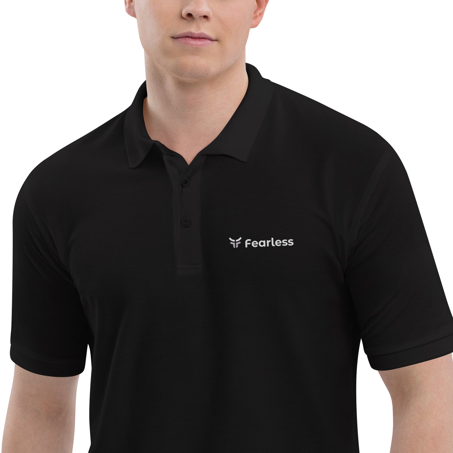 Fearless Men's Premium Polo Black Shirt