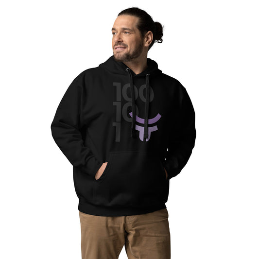 New 3.0 Logo and Fearless Logo - Black Drawstring Unisex Hoodie