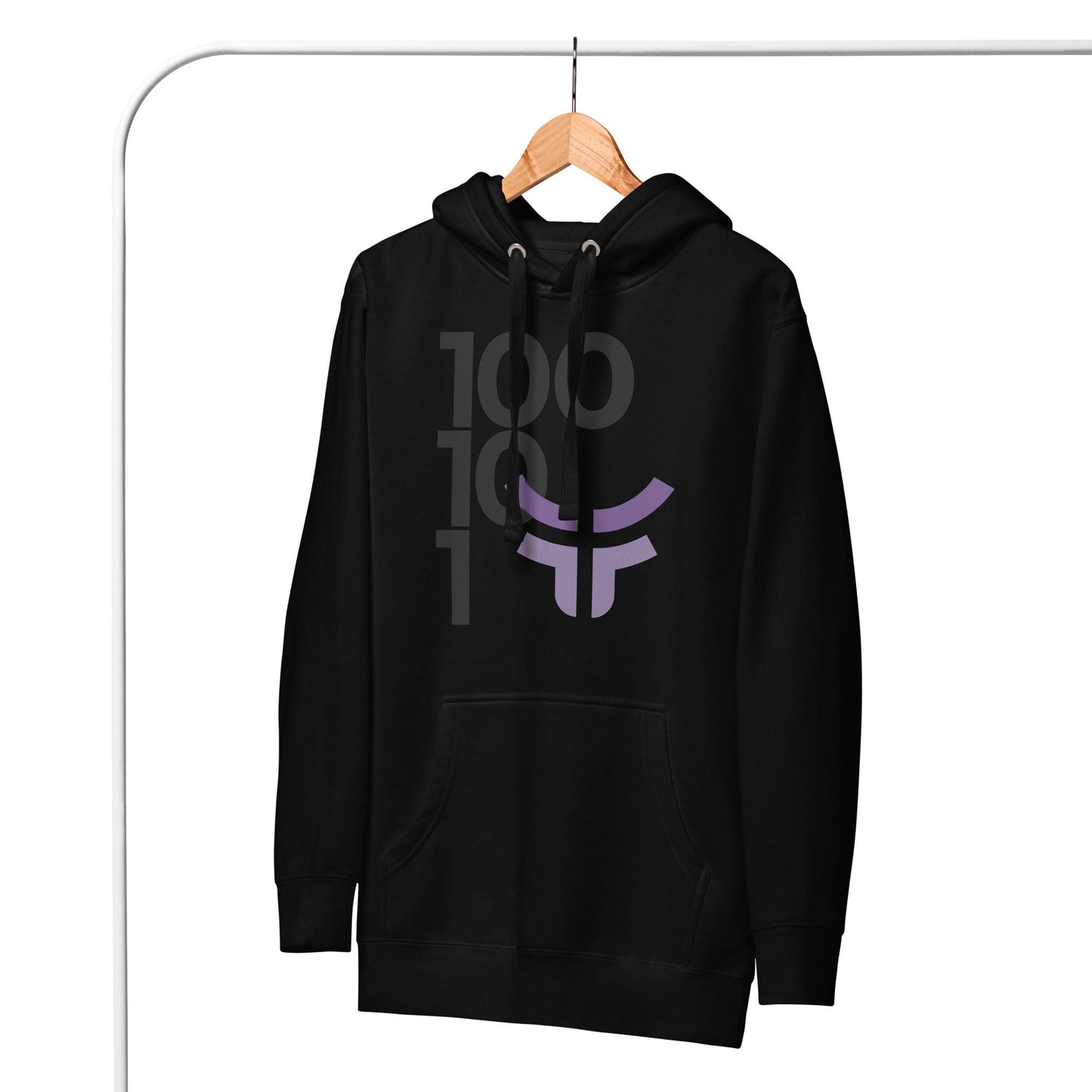 New 3.0 Logo and Fearless Logo - Black Drawstring Unisex Hoodie
