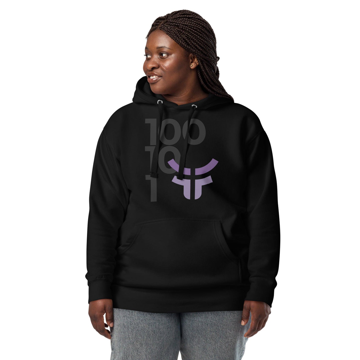New 3.0 Logo and Fearless Logo - Black Drawstring Unisex Hoodie