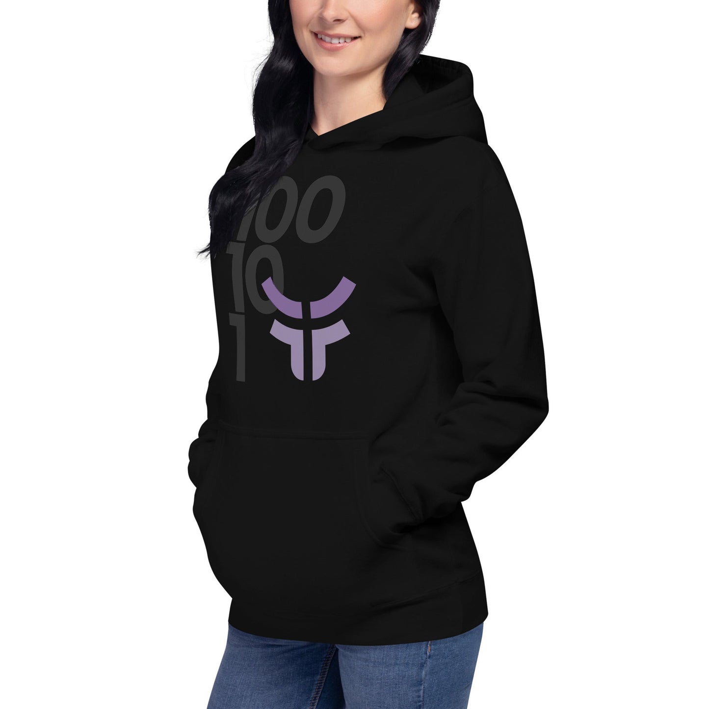 New 3.0 Logo and Fearless Logo - Black Drawstring Unisex Hoodie