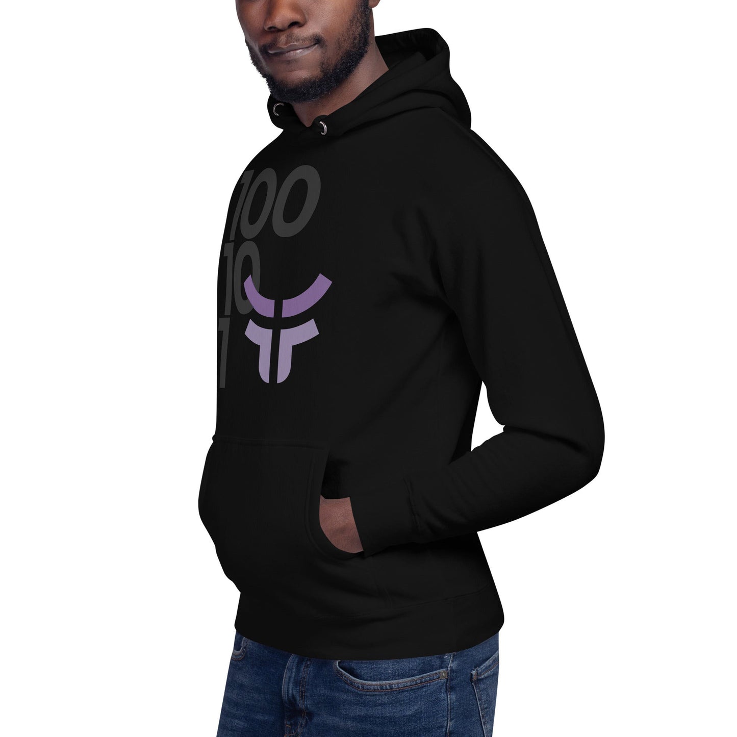 New 3.0 Logo and Fearless Logo - Black Drawstring Unisex Hoodie