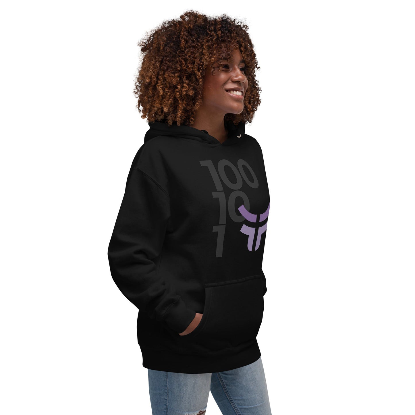 New 3.0 Logo and Fearless Logo - Black Drawstring Unisex Hoodie