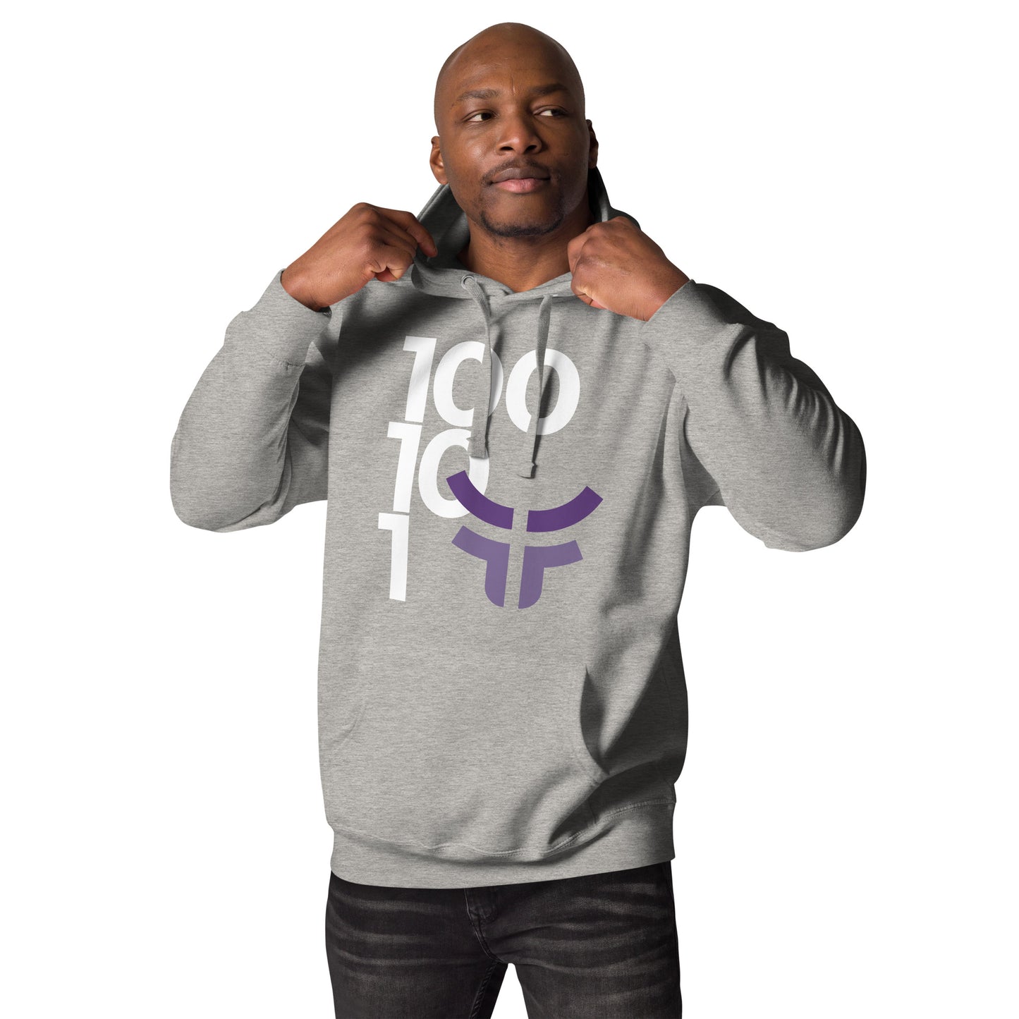 New 3.0 Logo and Fearless Logo - Gray Drawstring Unisex Hoodie