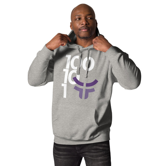 New 3.0 Logo and Fearless Logo - Gray Drawstring Unisex Hoodie