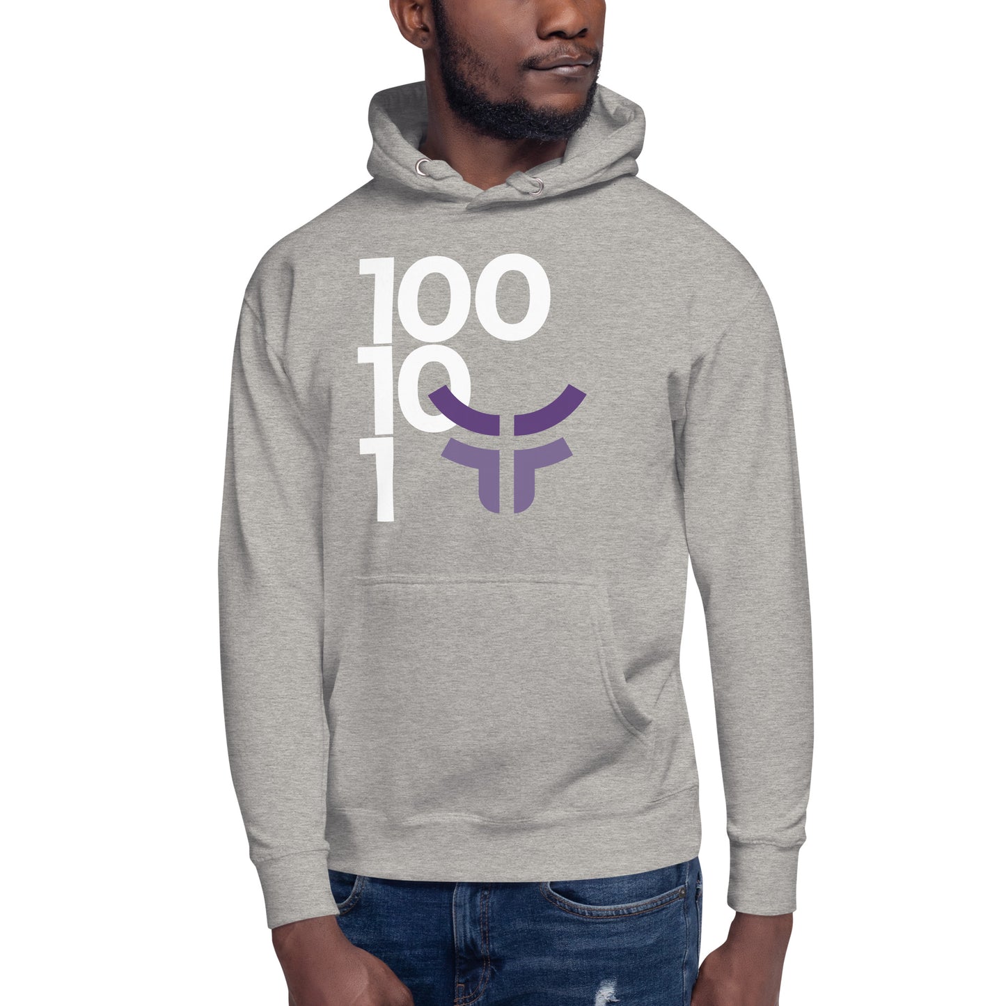 New 3.0 Logo and Fearless Logo - Gray Drawstring Unisex Hoodie