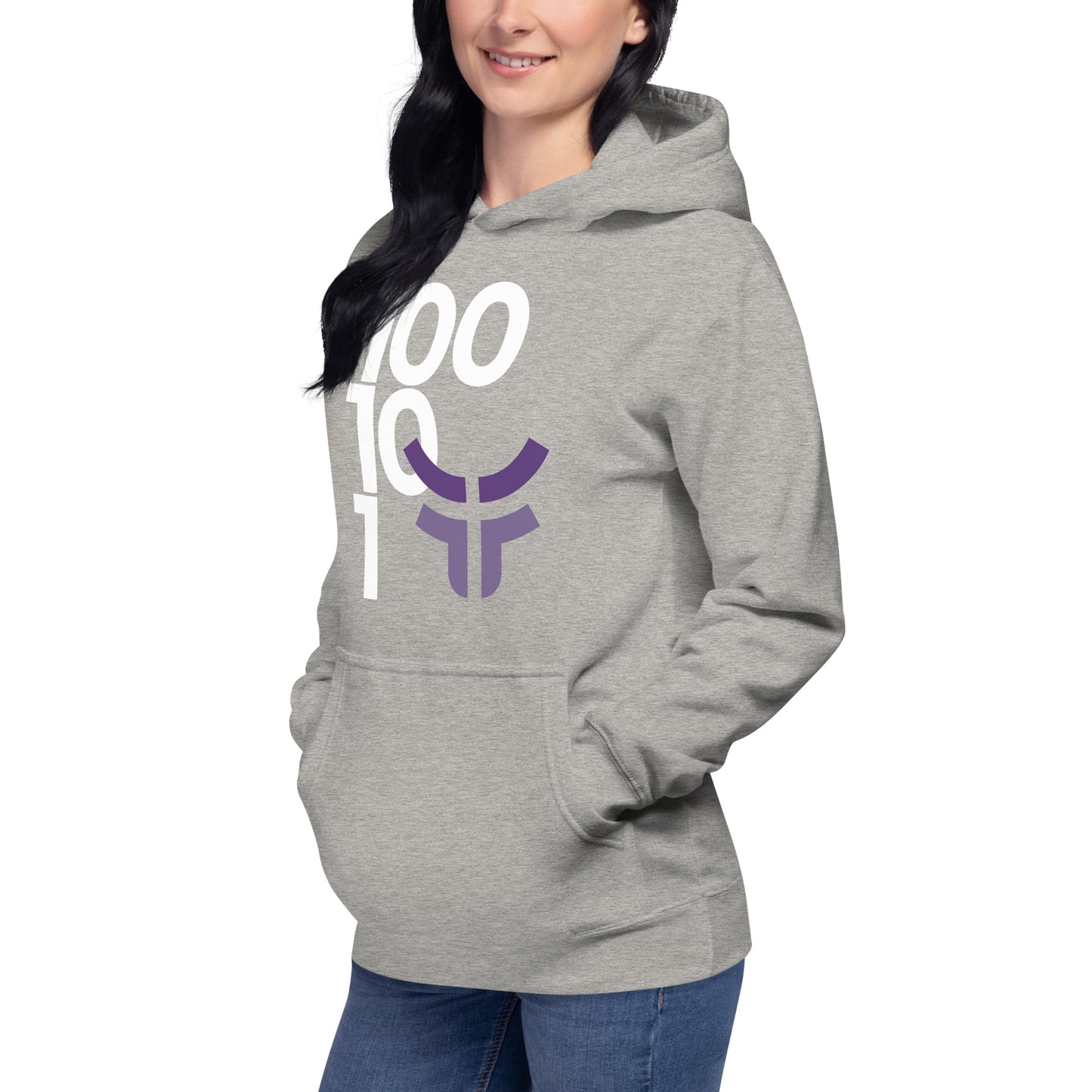 New 3.0 Logo and Fearless Logo - Gray Drawstring Unisex Hoodie