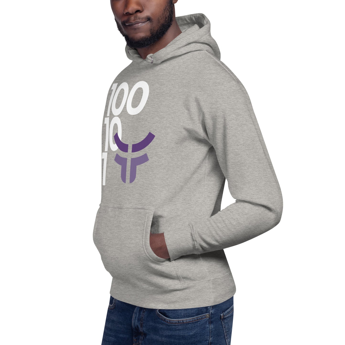 New 3.0 Logo and Fearless Logo - Gray Drawstring Unisex Hoodie