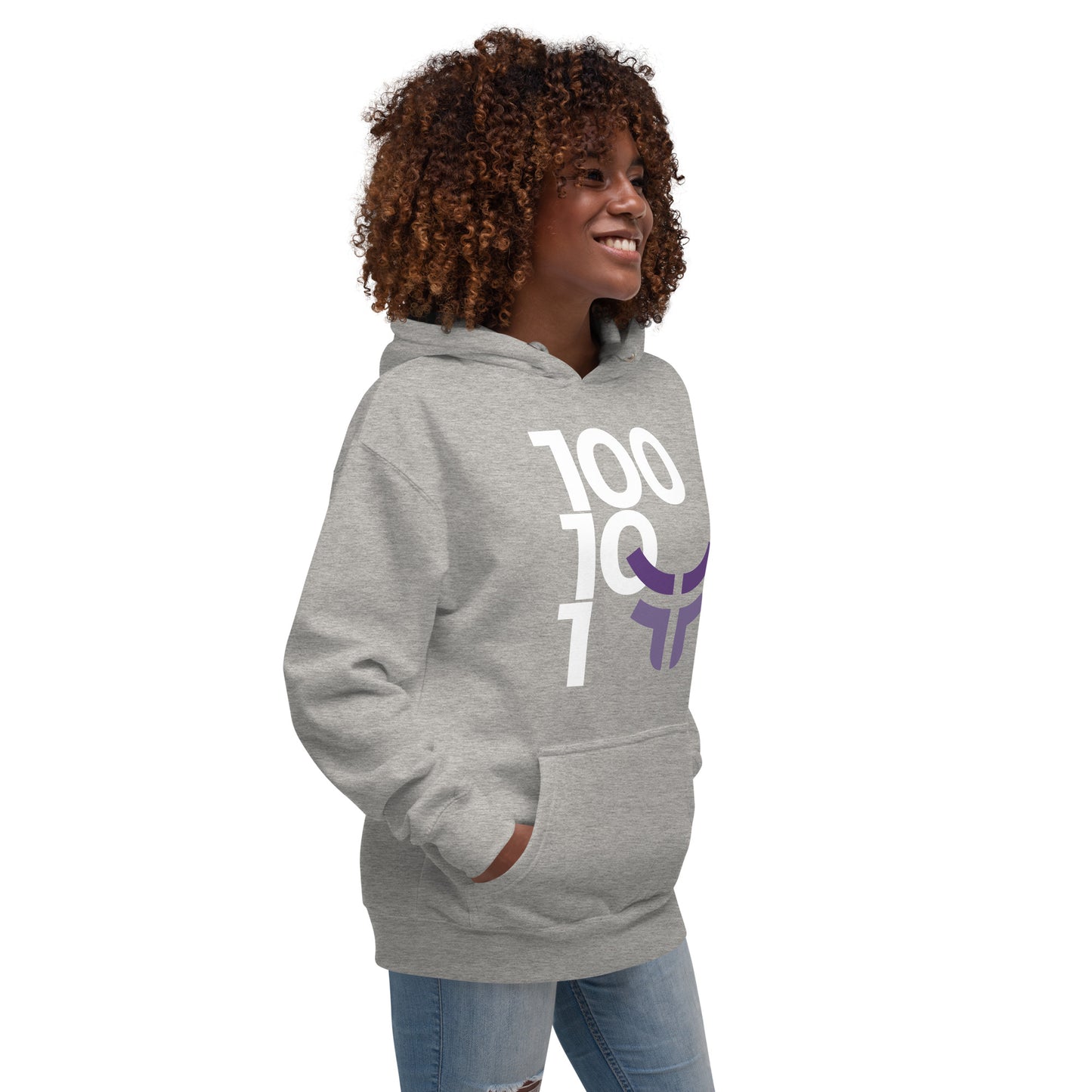New 3.0 Logo and Fearless Logo - Gray Drawstring Unisex Hoodie