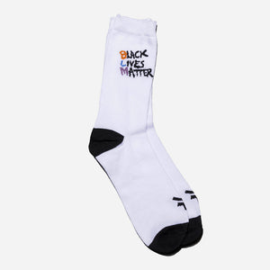 Black Lives Matter Socks laying flat side view